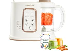 Multi 4-1 Large Baby Food Maker, 4.5 Cup Steamer and Blender Food Processor for Puree Juice Smoothie, 6 Pack Reusable Baby Fo