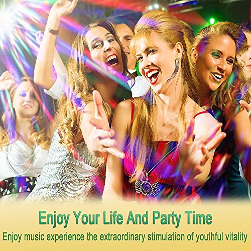 Disco Ball Party Light Sbolight Disco Lights RGB MP3 Crystal Magic Ball Sound Activated DJ Lights Mini Rotating Strobe Stage Lights with Remote Control for Home Party Gift Kids Birthday Dance Club Bar