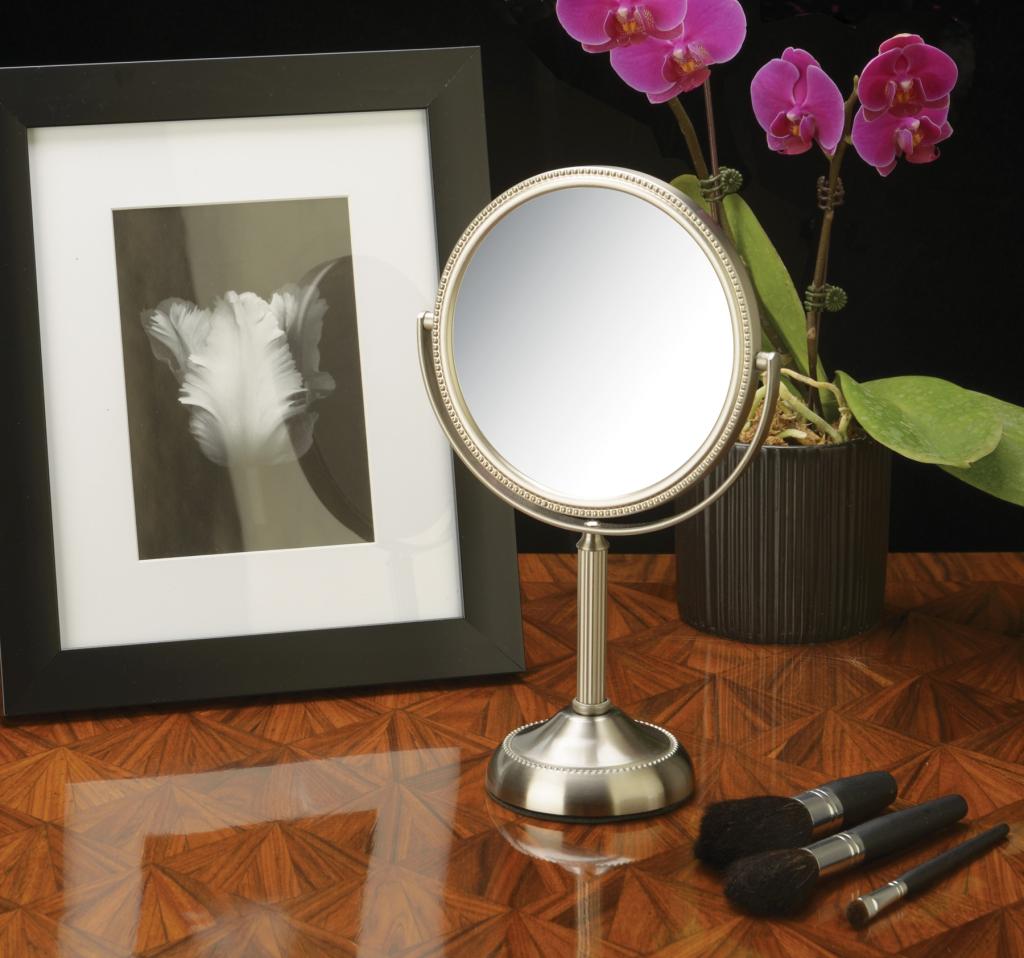 Jerdon JP910NB 6Inch Tabletop TwoSided Swivel Vanity Mirror with 10x