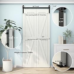 LTIYITL 5FT Bi-Folding Sliding Barn Door