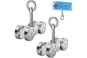 EASGIU 4 Wheel Trolley Assembly Roller Trolley - Silent M10 Bolt and Nuts - Use with 1-5/8" Wide Strut (Silver-2 Pack)