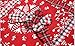 JKLcom Half Aprons Waist Aprons Floral Flower Apron Waist Aprons with 2 Pockets Bistro Apron for Women Girls(Red, Blue)