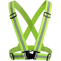 Bretelle giubbetto universale alta visibilitÃ per corsa ciclismo monopattino rifrangente - Verde Fluo | Leroy Merlin