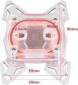 Lazmin112 CPU Water Cooling Block Red Copper POM Steel G1/4 AM4 PC Liquid Cooler view 6