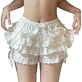 WYFC Women Lolita Bloomers Lace Mini Ruffle Shorts Y2k Shorts Sexy Boy Shorts Cute Shorts