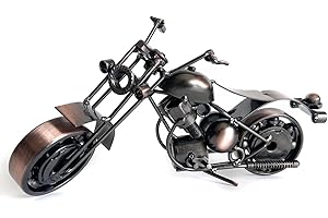 Shadowvoxel Vintage Metal Motorcycle Sculpture, Iron Desk Moto Decor Gift for Rider/Dad/Friend or Anyone Love Motorcycles(H2-Bronze)