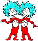 Dr. Seuss - Thing 1 & 2 - For Light-Colored Materials - Iron On Heat Transfer 6.5