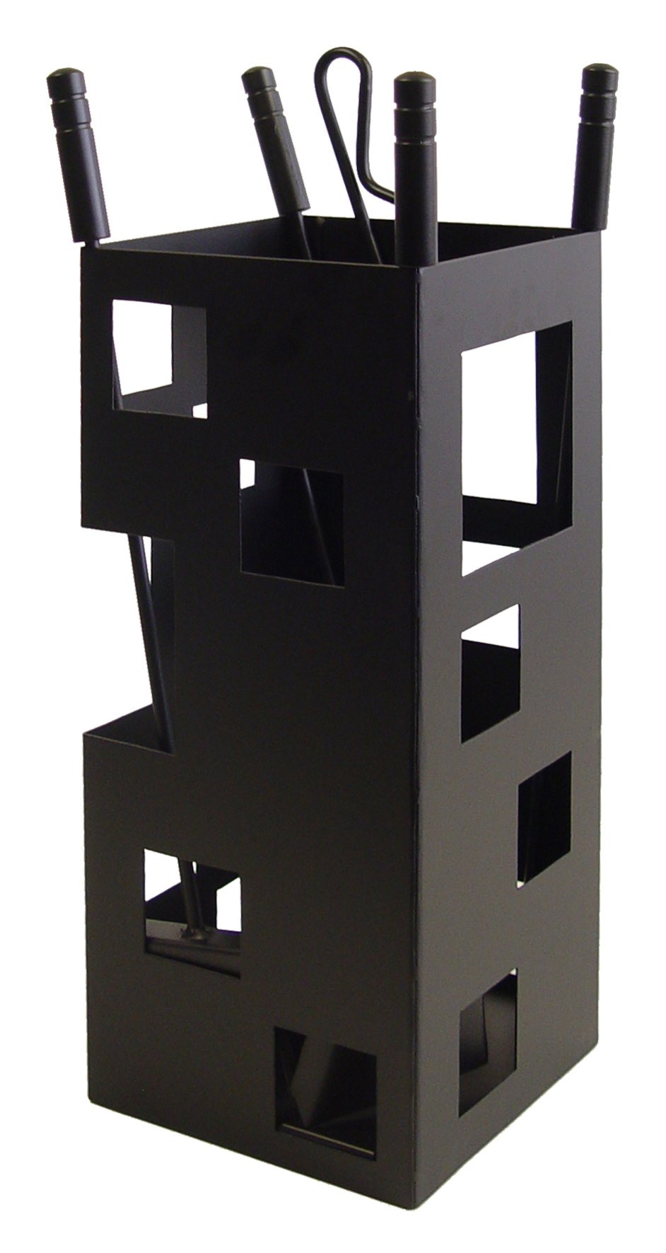 Imex El Zorro 10004 Square-Shaped Fireplace Set (50 x 20 x 20 cm) with Tools - Black