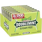WRIGLEY'S DOUBLEMINT Mint Gum Chewing Gum Mega Pack, 35 Stick (Pack of 6) | Doublemint mint chewing gum mega pack with 35 stick packs of 6 for home, office, school, car, purse and on-the-go.