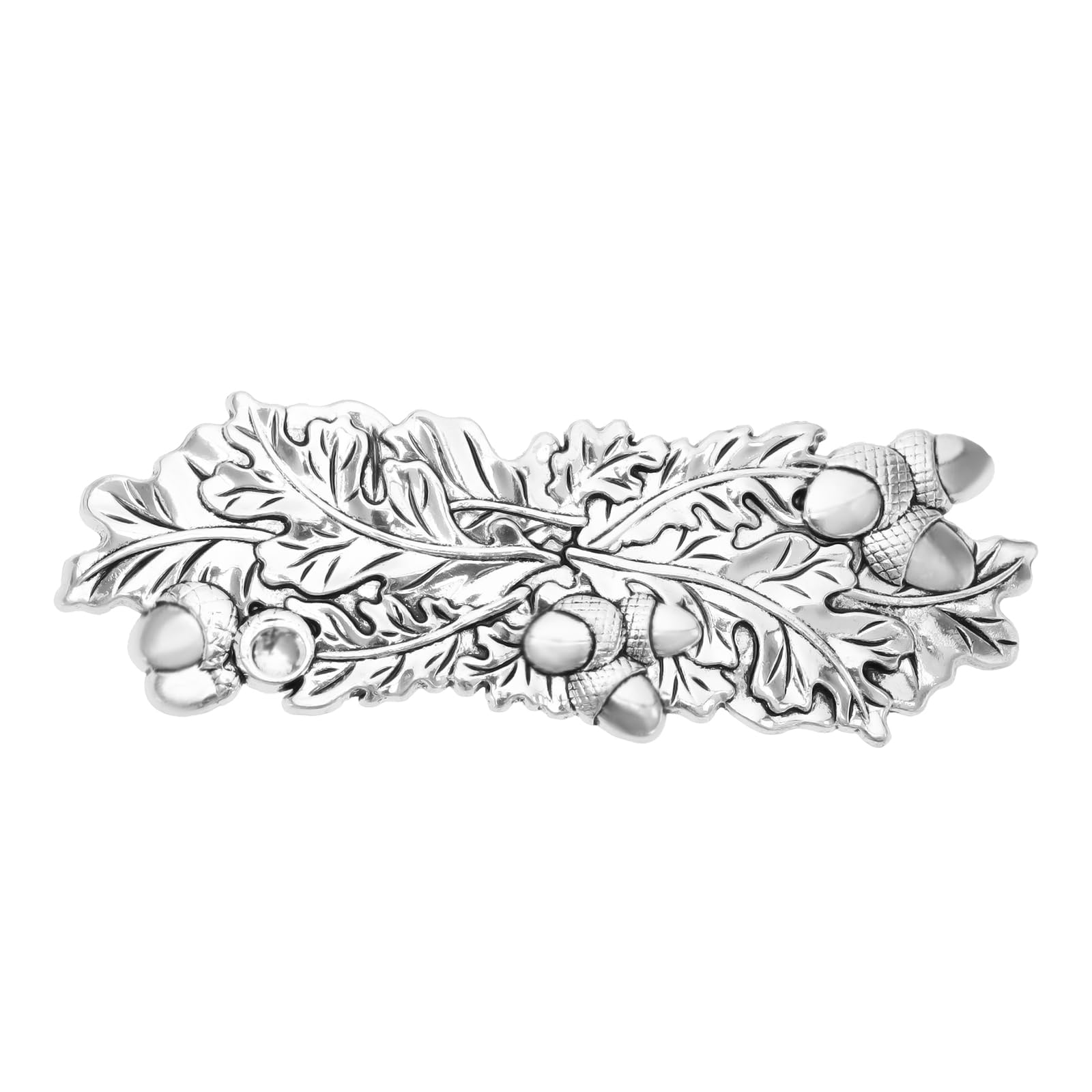 The Lord of the Tools Oak Leaf Hair Clip Metal Spring Hairpin Silver Oak Leaf Hair Barrette for Thick Thin Hair Vintage Hairpin Hair Styling Accessories