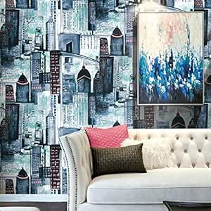 yzww Papel tapiz Edificios de la ciudad, edificios altos, papel tapiz