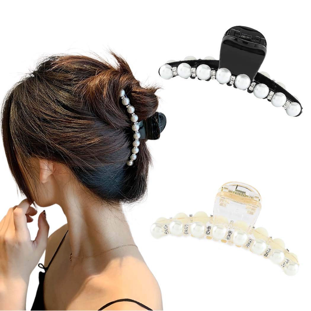 YUBBYSTU 3er Set Strass Haarspangen - Perlen & Blumen Haarclips Für Frauen & Mädchen