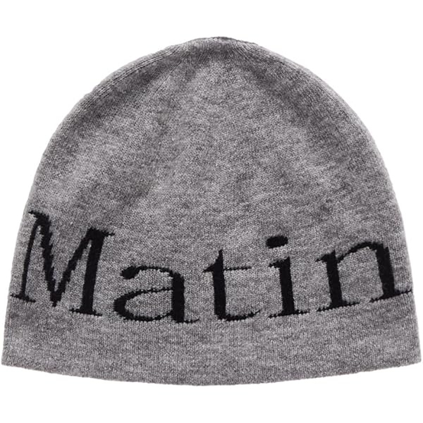Matin Kim, Logo Jacquard Short Beanie, Cotton Linen Blend, Unisex