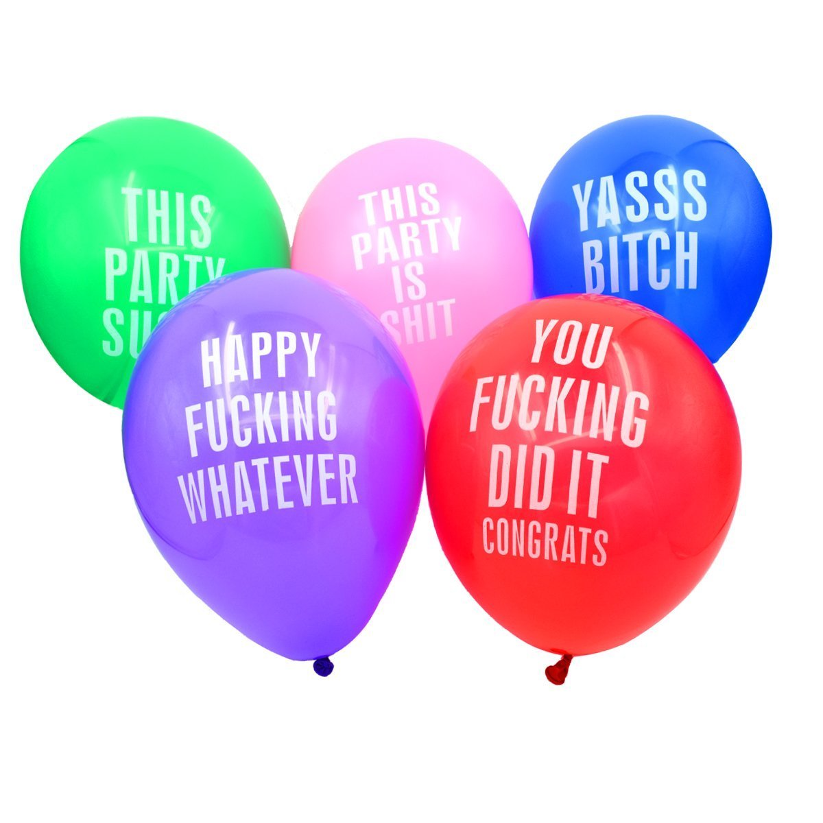 Echolife 12 Inch Abusive Party Balloons Premium Latex Balloons Assorted