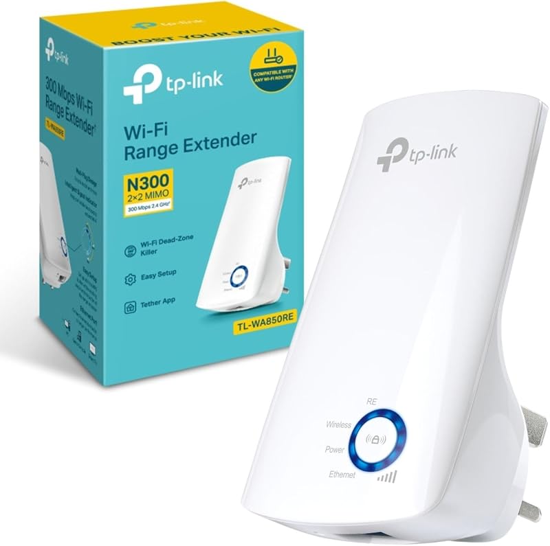 TP-Link TL-WA850RE N300Mbps WiFi Extender Booster Ethernet Port Repeater AP UK