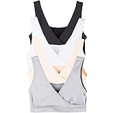 Caramel Cantina 4 Pack Nursing Maternity Women’s Sleep Comfort Bralette Bra