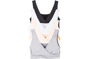 Caramel Cantina 4 Pack Nursing Maternity Women’s Sleep Comfort Bralette Bra