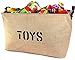 OrganizerLogic Burlap Storage Organizer Basket - Heavy Duty Storage Basket - Perfect Storage Jute Basket for Laundry, Shoes and Kids Toys Storage bin - Storage Baskets Measure 22