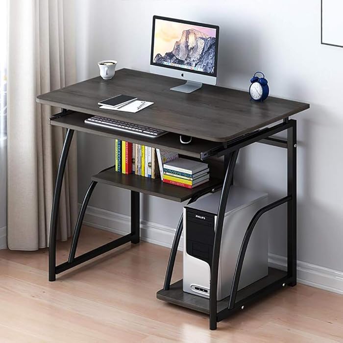 Buy WAYERTY Modern Computer Desk Shelves Simple Working Table