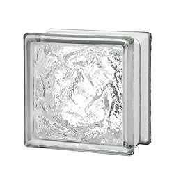 Seves Glass Block 6x6x3 Ice Glass Block