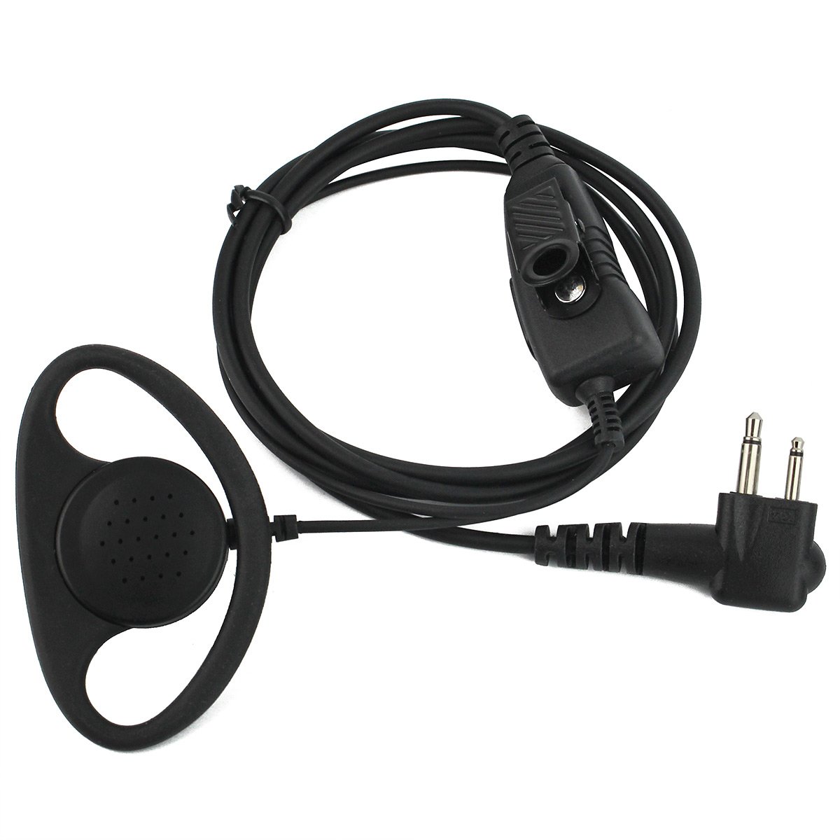 Retevis Walkie Talkie Earpiece 2 Pin D Shape Soft Radio Headset Radio Earpiece Compatible with Motorola DP1400 CP040 CP150 GP68 GP88 GP300 GP2000 CT150 HYT TC-500 TC-600 TC-610 Two Way Radio(1 Pcs)