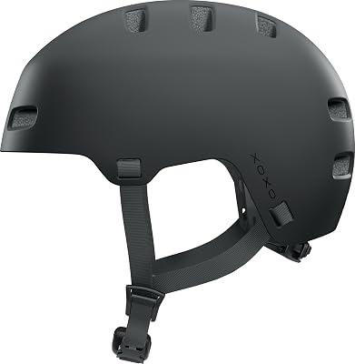 Casco da Bici XOXO, Casco Cityhelm Stile Skater, Taglia S, Nero