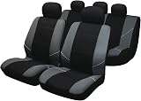 Sakura Merton Black/Grey Seat Covers Full Set Universal Fit BY0802 view 1