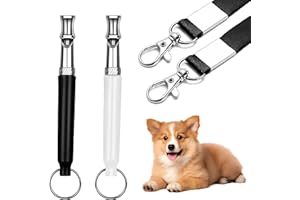 Glirops Professional Dog Training Whistle,Adjustable Tone Recall Whistle with Black Neck Strap and Long Lanyard,Effective Dog Recall Training,Ideal for All Dog Breeds,Outdoor Training Products