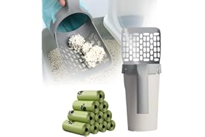 ZITOUR Cat Scoop, 2024 New Cat Litter Trash Can with Scoop and Bags, Large Capacity Cat Scooper Portable Litter Shovel Pet Scooper for Cats, Efficient Integrated Gifts for Pet Lovers (Scoop with 10 bags)