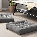 Meditation Floor Pillow Set of 2, Square Large