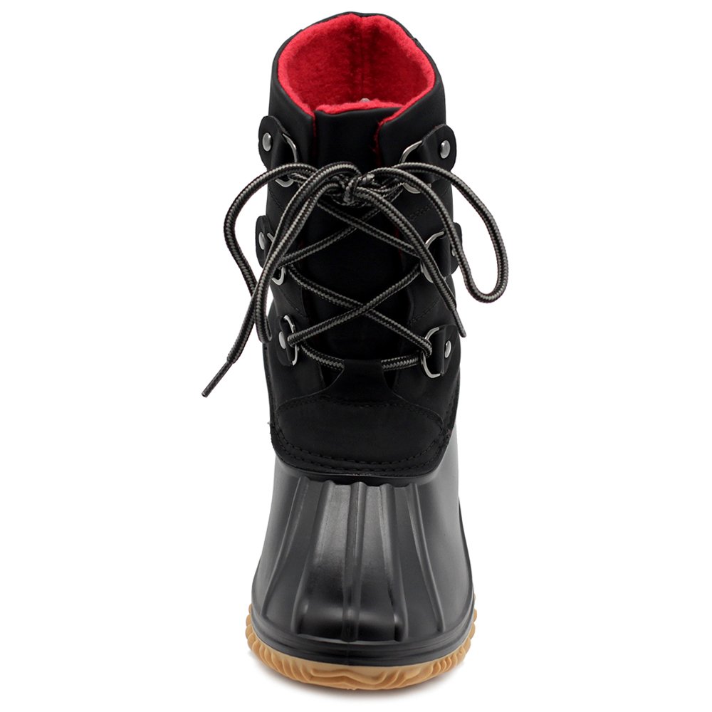 Ollio Women Shoe Lace Up Faux Leather Duck Boots #which #bean #boots #should #i #get