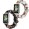 Scrunchie Bands for Samsung Galaxy Fit 3 Strap for Women,Replacement Watchband for Galaxy Fit 3 SM-R390 Fabric Elastic Soft Cloth Wristband