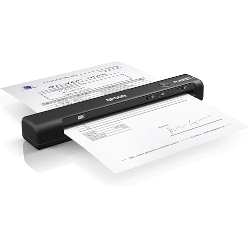 Epson Workforce ES-60W Wireless Portable Sheet-fed Document Scanner for PC and Mac Black, Small (Renewed)