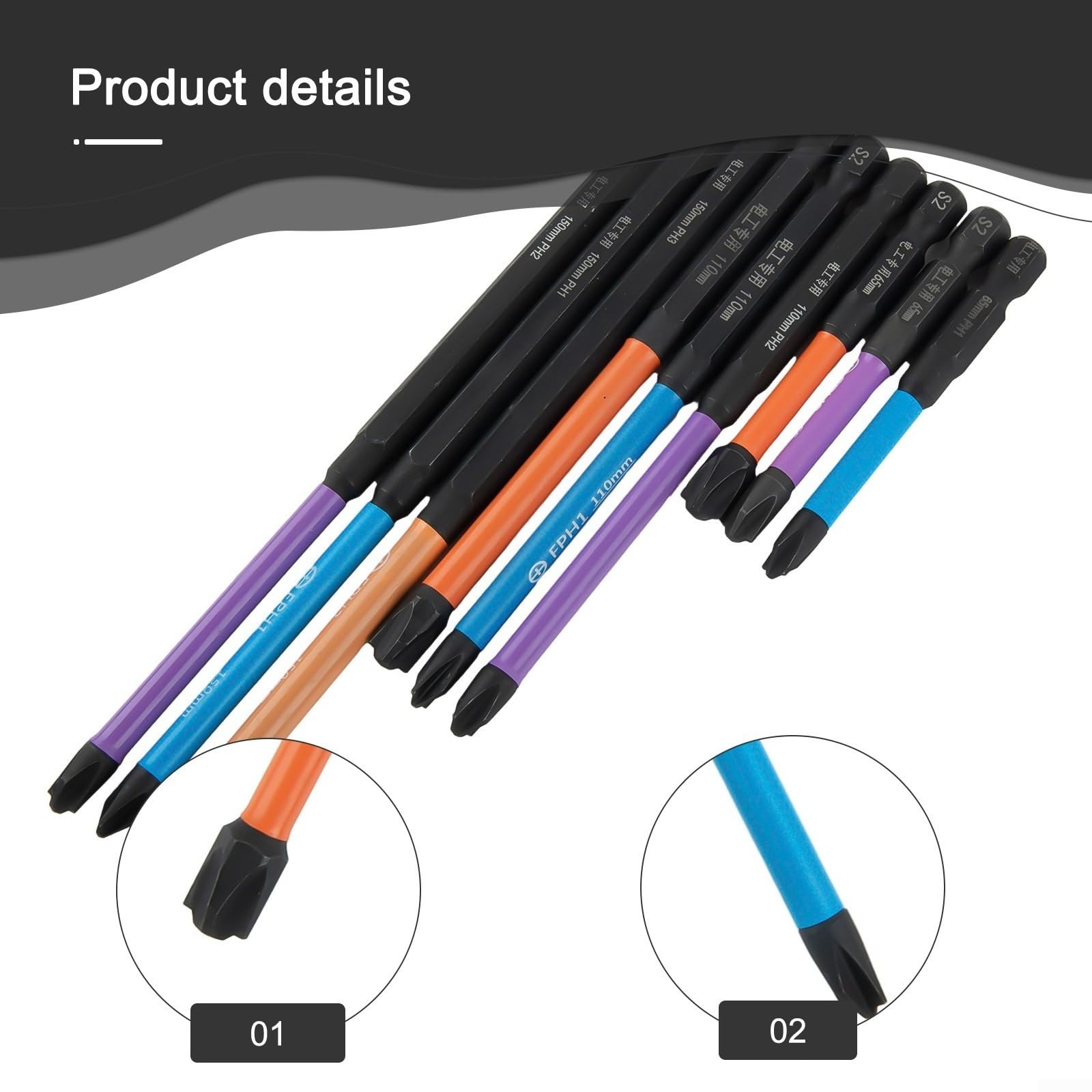 Mua 9 PCS Special Slotted Cross Screwdriver Bit For Electrician FPH1 ...