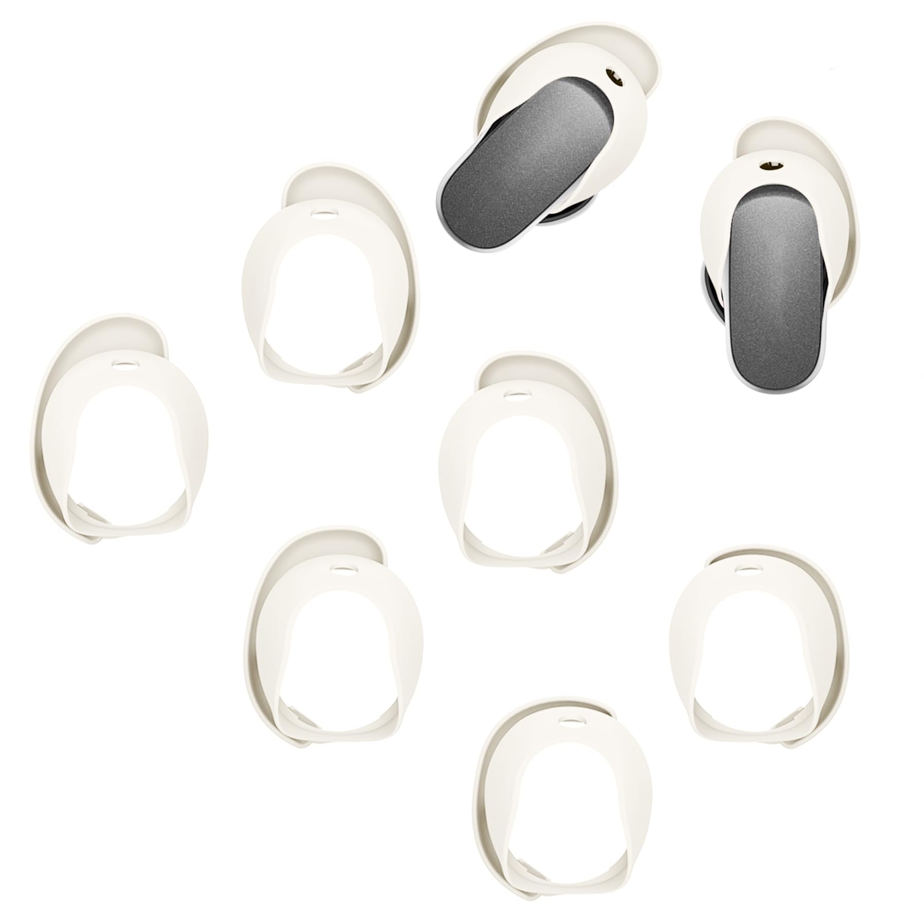 Adhiper Replacement Earplugs 6 pieces of Pro Silicone Eartips Earplugs is Compatible for Bose QC Ultra Earbuds (White) — image 1