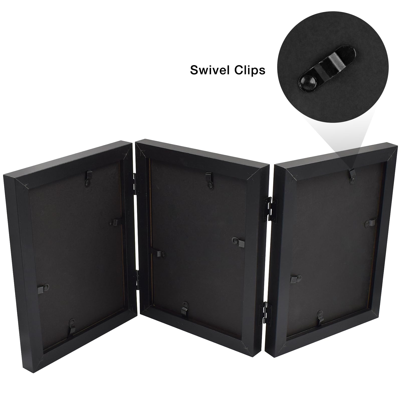 Front Frame Display Mua Frametory 5x7 Triple Picture Frames, Trifold Photos Frame Collage ...