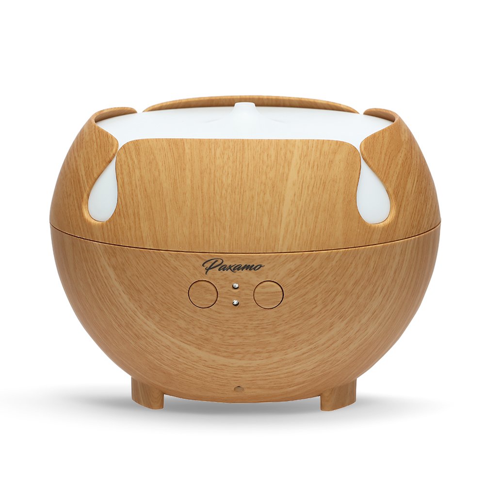 600ml Aromatherapy Diffuser, Paxamo Extra Large Diffuser Wood Grain Humidifier, Premium Therapy Diffuser for Essential Oils, Last Overnight for Home & Office