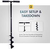 CO-Z 86cm Manual Post Hole Digger Fence Post Auger Garden Earth Drill 24cm Bit view 5