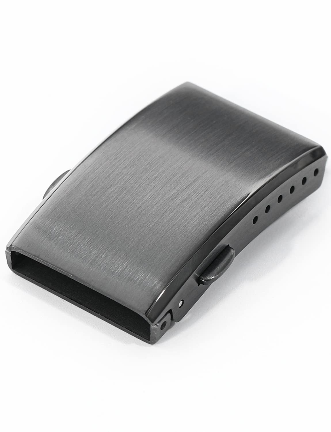 watchdives Watch Buckle 18mm/20mm/22mm Fold Safety Milled Clasp Replacement Stainless Steel Watchband Clasp (Black, 22mm)