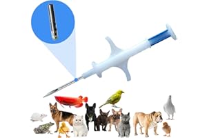 Manruta Small Animal Identification Microchip Transponder 10 Pack with Sharp Needle for Hamster Birds Parrot Turtle Snake Fish