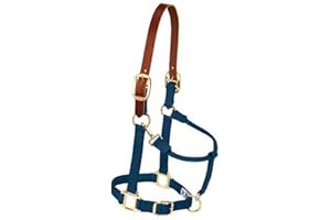 WEAVER LEATHER Weaver Equine Breakaway Horse Halter, Supple Leather Crown, Adjustable Chin & Throat Snap Halters for Horses, Equine Tack