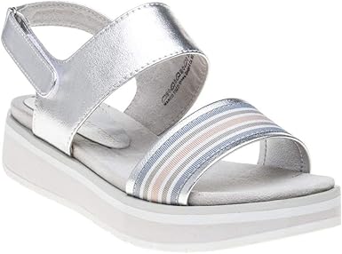 marco tozzi silver sandals