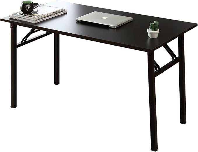 Bureau Pliant Sogesfurniture 120x60cm - Bois Et Métal - Pour Maison Et Bureau - Blanc
