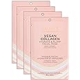 Pacifica Vegan Collagen Hydrate & Plump Face Mask 4-Pack – Hydrating & Plumping Peptide-Infused Sheet Mask for Dewy Skin, with Vegan Collagen, Cucumber & Aloe, Clean Beauty Skincare​