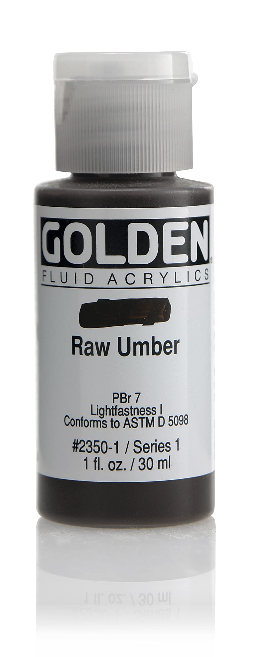 Pro-Art Raw Umber -Golden Fluid Acrylic, Acrylic, Multicolour