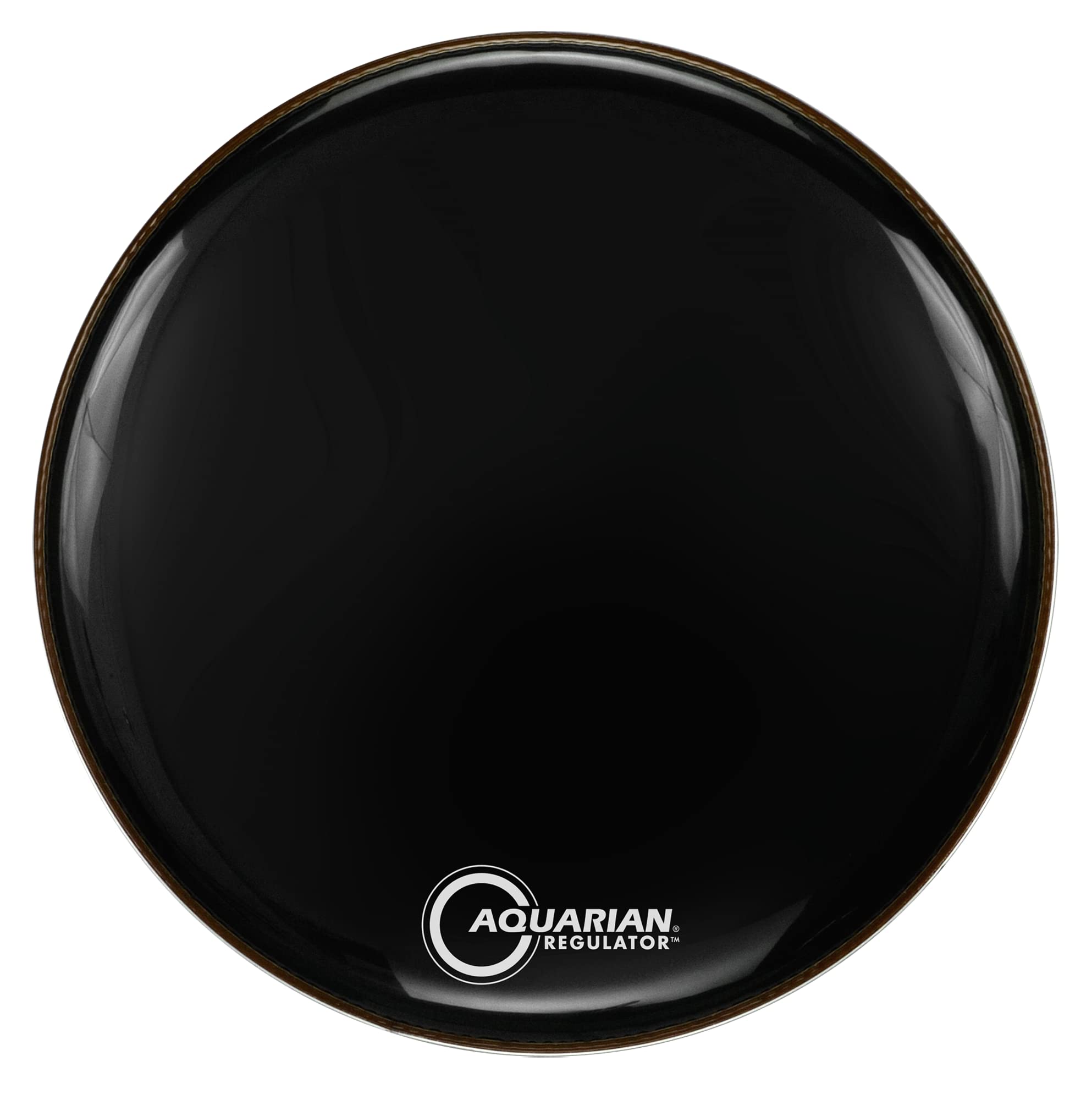 Aquarian RF20BK Regulator Series - 20 inch Bass Drumhead - Black - W/Ring