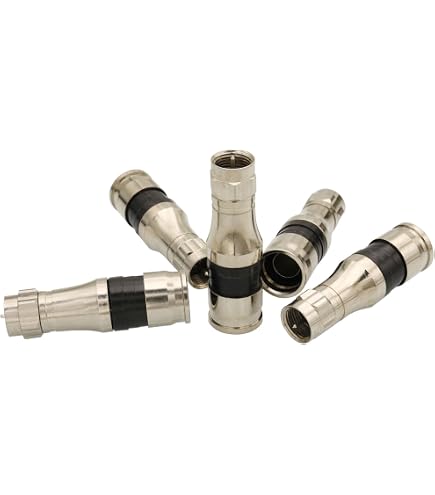 PCT DRS 11L RG11 Coaxial Compression Fittings – 15 Pack – Dual/Tri/Quad Shield