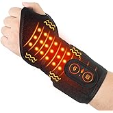 Yabuu Cordless Wrist Hand Massage Heating Pad for Carpal Tunnel Built-in 3000mAh Battery,Hand Arthritis,Wrist Pain Relief,Heat Wrap Pad,Vibration and Adjustable Heat Settings Hot Therapy Best Gift