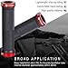 TOPCABIN Double Lock Bicycle Grips - Rubber Comfortable Handlebar Grips for Mountain BMX (Red Pair)