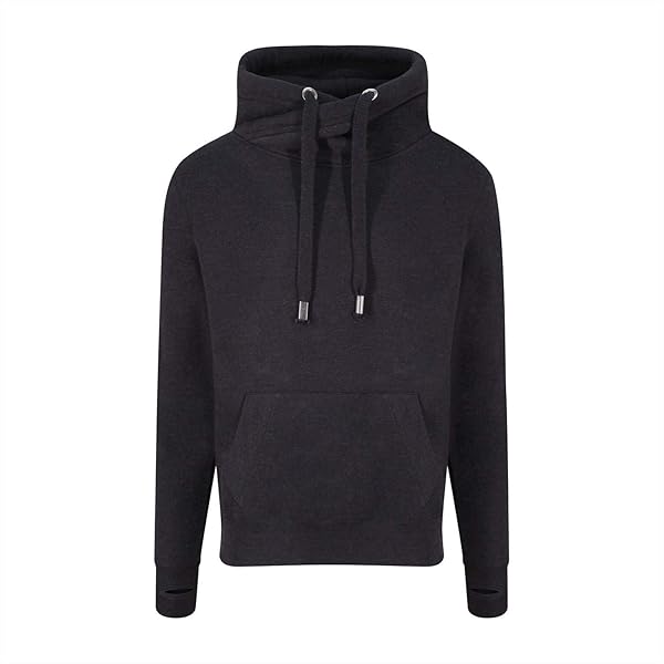 AWDis Black/Blue Varsity CONTRAST HOODED SWEATSHIRT Two Tone Colour Hoodie | UK